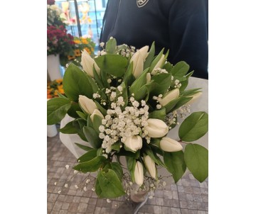 Bouquet di tulipani bianchi...