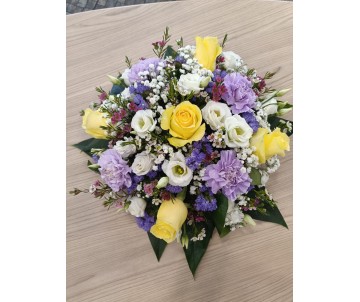 Bouquet Giallo e Lilla Elegante
