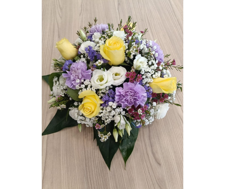 Bouquet Giallo e Lilla Elegante