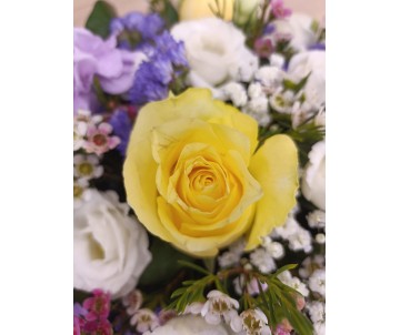 Bouquet Giallo e Lilla Elegante