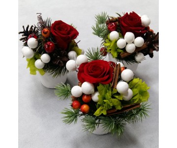 Tris di rose rosse  ( solo per Milano )