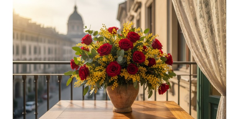 Rose e mimose a domicilio Milano: Consegna Rapida Fiorilandia