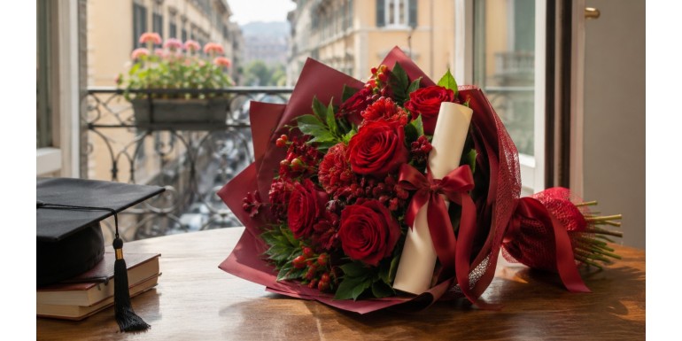 Mazzo di fiori per laurea Milano